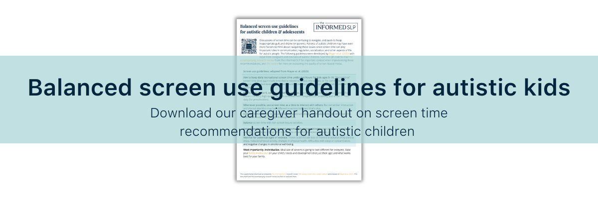 Screenreader Autism Still talking screen time: Autism edition